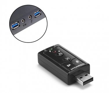 USB Gadgets USB to Jack 3.5mm Headphone Audio Adapter Micphone