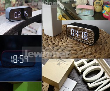 Bluetooth 5.0 Portable Wireless Bluetooth Speaker Column Subwoofer Music Sound Box LED Time