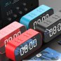 Bluetooth 5.0 Portable Wireless Bluetooth Speaker Column Subwoofer Music Sound Box LED Time
