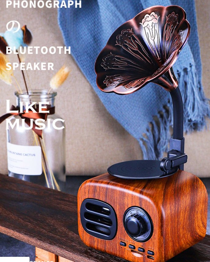 bluetooth portatil Speaker Portable Mini Wireless Gramophone Speaker support TF Card D8