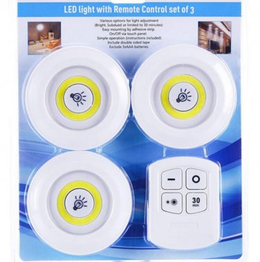 Dimmable LED Under Cabinet Light Battery Operate Remote Control  Lighting Stick