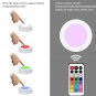 Wireless Under Cabinet led Light Remote Control RGB 12 Colors Dimmable Touch Sensor