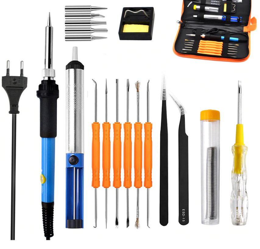 60W 220V Electric Soldering Iron Set Temperature Adjustable Welding Repair Tool