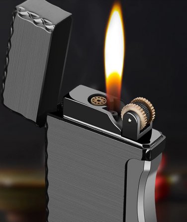 Two Flames Metal Lighter Torch Turbo Lighter gas Lighter Cigar Cigarette