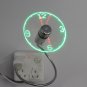 MINI Flexible LED USB Clock Fan Watch Gadgets Office Desk Cooling Temperature