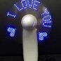 Mini Handheld Fan Gadgets Flashing I Love You LED Cooler Desktop