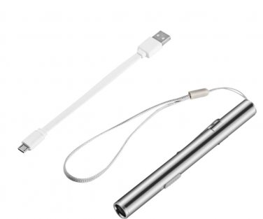 Medical Handy Pen Light USB Rechargeable Mini Nursing Flashlight LED Torch