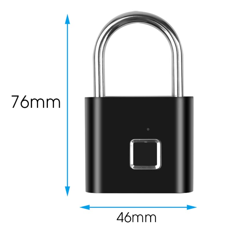 Portable Smart Fingerprint Lock Electric Biometric Door Lock USB Rechargeable