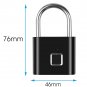 Portable Smart Fingerprint Lock Electric Biometric Door Lock USB Rechargeable