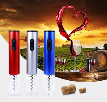 Dry Battery Electric Wine Openers with Light Automatic Bottle Opener Corkscrew