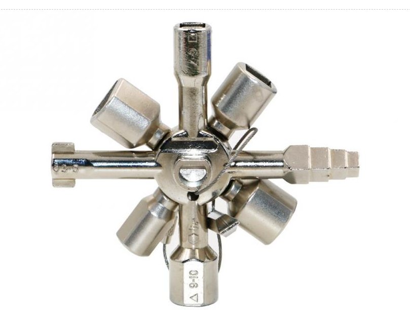 10 In 1 Multifunction Cross Switch Key Wrench Alloy Universal Square Triangle