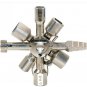 10 In 1 Multifunction Cross Switch Key Wrench Alloy Universal Square Triangle