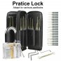 24Pcs Unlock Unlocking Pick Tools Set Key Extractor And Transparent Practice Padlock