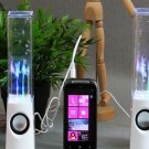 2PCS LED Light Dancing Water Music Fountain Light Speakers for PC Laptop