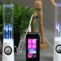 2PCS LED Light Dancing Water Music Fountain Light Speakers for PC Laptop