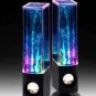 2PCS LED Light Dancing Water Music Fountain Light Speakers for PC Laptop