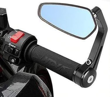 Motorcycle Mirror Aluminum 7/8" 22mm Bar End Side Rearview Mirror Universal