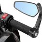 Motorcycle Mirror Aluminum 7/8" 22mm Bar End Side Rearview Mirror Universal