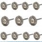 10pcs/set 22mm Stainless Steel Wire Wheel Brush dremel rotary tool for mini drill