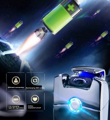 Electric ARC lighter Rechargeable electric cigarretes lighter USB Gadgets