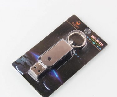 Mini Portable USB Charging Windproof Lighter Compact Keychain Smart