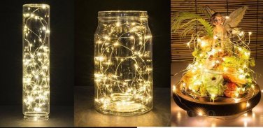 LED Christmas Garland LED Copper Wire String Fairy Lights 2M/5M Waterproof Christmas Decoration