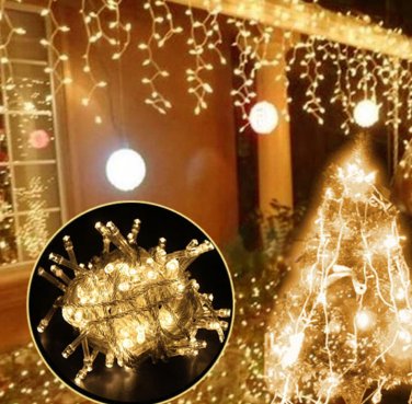 5M Waterproof Outdoor Christmas Light Droop 0.4-0.6m Led Curtain Icicle String