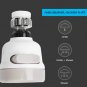 360 Degree Rotatable Spray Head Tap Durable Faucet Filter Nozzle 3 Modes