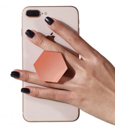 Universal Finger Ring Holder Plating Hexagon Grip Extending Stand Car