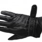 Gloves Men Winter Leather Black Gloves Button Warm Mittens