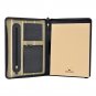 Hidesign Charles Portfolio/Padfolio with Handmade Paper Notebook Black