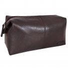 Hidesign Charles Travel/Toilet Kit with Waterproof Interior Brown