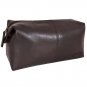 Hidesign Charles Travel/Toilet Kit with Waterproof Interior Brown