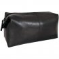 Hidesign Charles Travel/Toilet Kit with Waterproof Interior Black