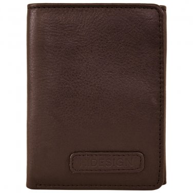 Hidesign Charles Classic Trifold Wallet with ID Compartment Brown