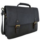 Hidesign Charles Large Double Gusset 17" Laptop Compatible Briefcase Black