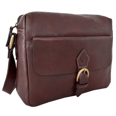 Hidesign Giles Casual Leather Messenger Brown