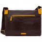 Hidesign Dylan Trendy Unlined Messenger Bag Brown
