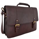 Hidesign Charles Large Double Gusset 17" Laptop Compatible Briefcase Brown