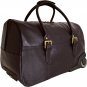 Hidesign Charles Cabin Sized Leather Wheeled Luggage Brown