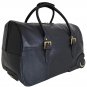 Hidesign Charles Cabin Sized Leather Wheeled Luggage Black