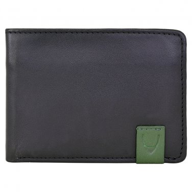 Hidesign Dylan Trifold Wallet with ID Compartment Black