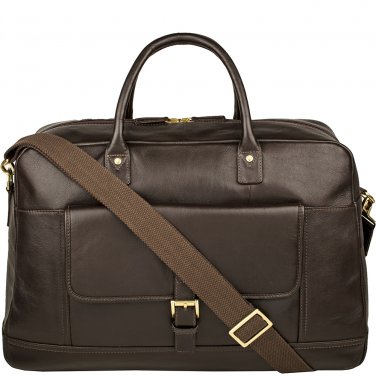 Hidesign Hunter Cabin Sized Duffel in Classic Leather Brown