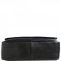 Hidesign William Vertical Leather Messenger Black