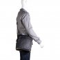 Hidesign William Vertical Leather Messenger Black