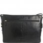 Hidesign William Horizontal 15" Laptop Compatible Leather Messenger Black