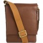 Hidesign Seattle Unisex Leather Crossbody Messenger Tan