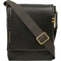 Hidesign Seattle Unisex Leather Crossbody Messenger Black