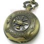 Bronze Fire Fighter Pocket Watch Necklace Pendant Chain Xmas Gift P106