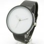Black/Silver Simple Design Metal Iron Net Mesh Band Quartz Wrist Watch Boys Men